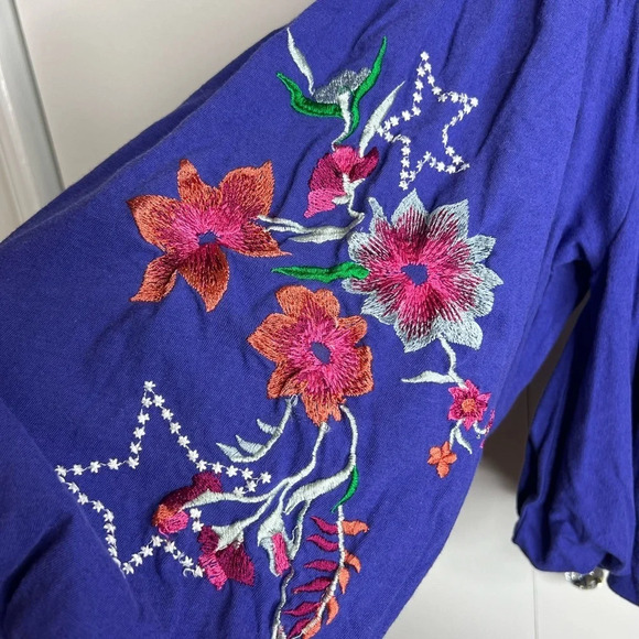 Free People Lita Top - Embroidery Balloon style top - XSMALL - Picture 5 of 9